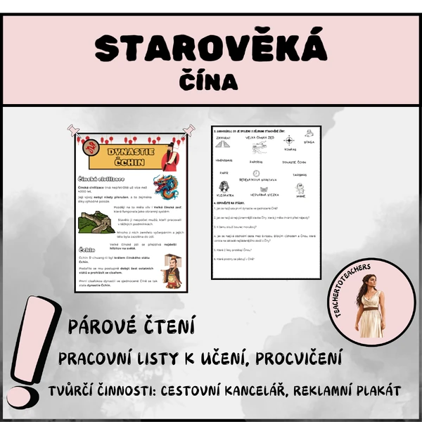 STAROVĚKÁ ČÍNA - párové čtení, pracovní listy, tvůrčí činnost