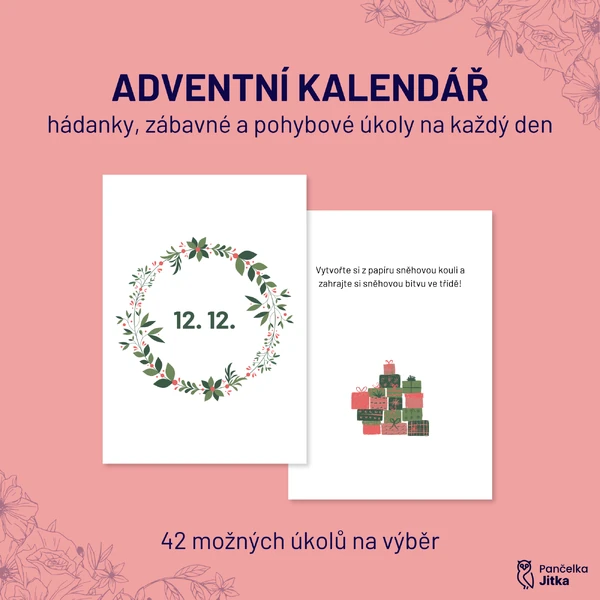 Adventní kalendář - hádanky, zábavné a pohybové úkoly na každý den