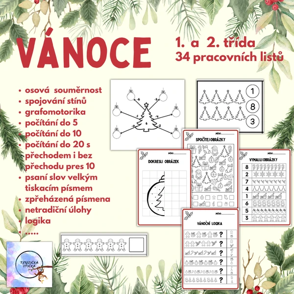 Vánoční úlohy - 1. a 2. třída