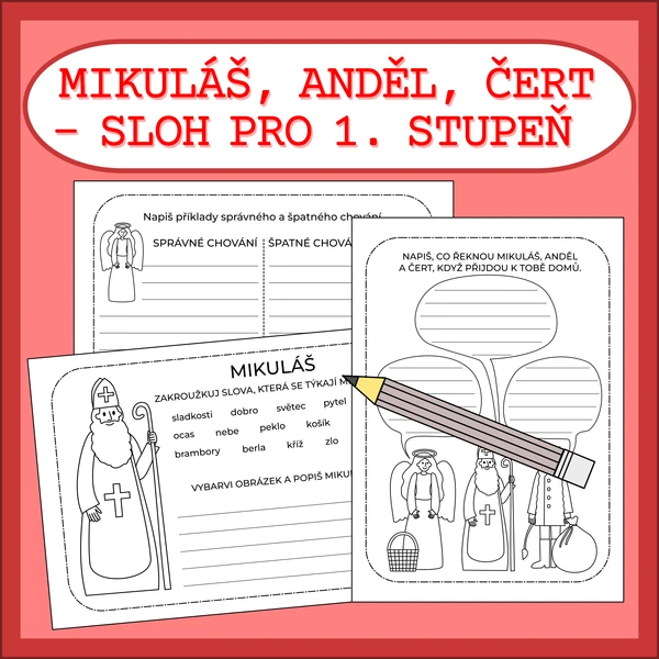 MIKULÁŠ, ANDĚL, ČERT - SLOH PRO 1. STUPEŇ