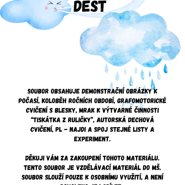 Počasí - co umí vítr a déšť