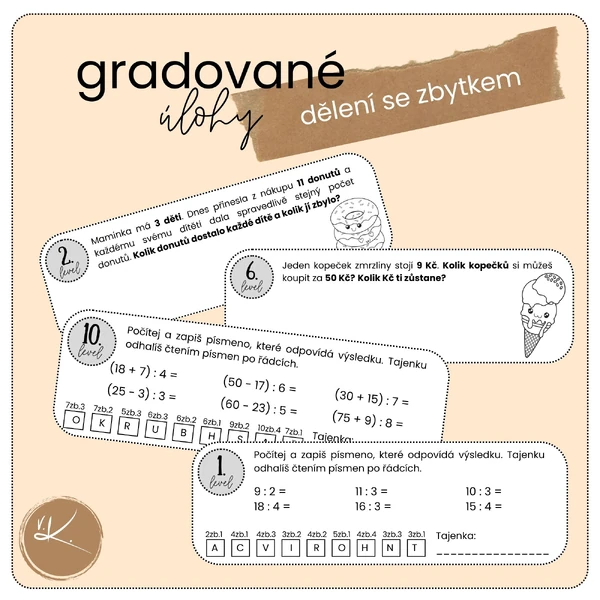 Gradované úlohy - dělení se zbytkem