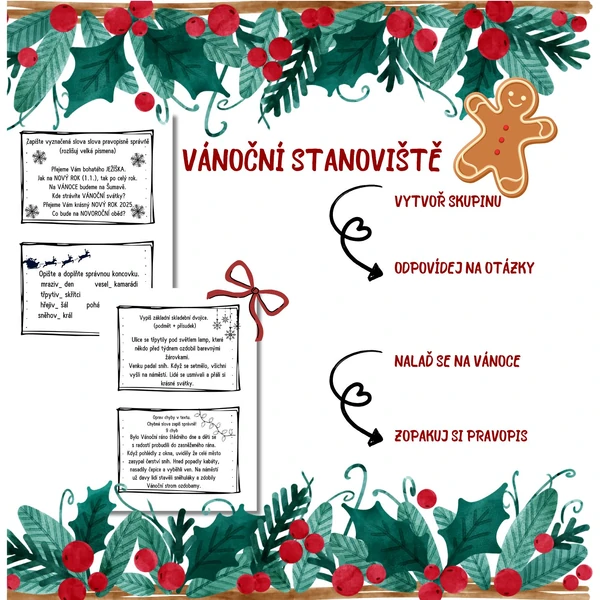 Vánoční češtinářská stanoviště- pro celý 2. stupeň