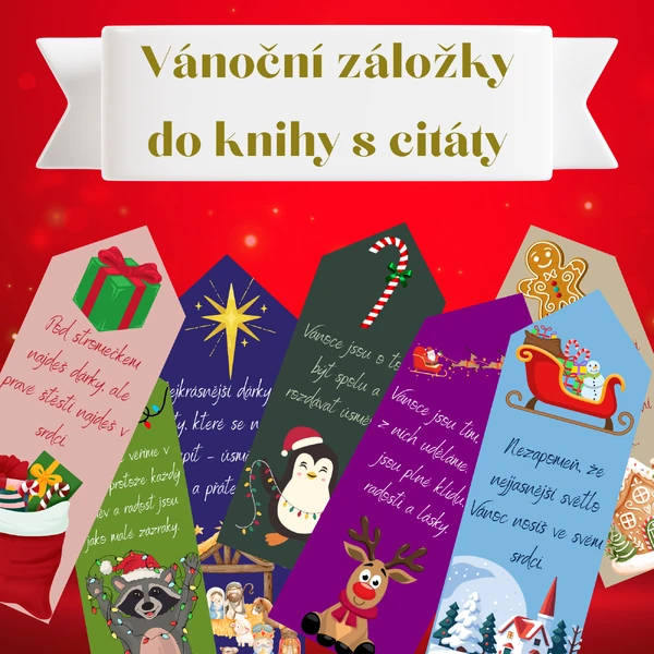 Vánoční záložky do knihy