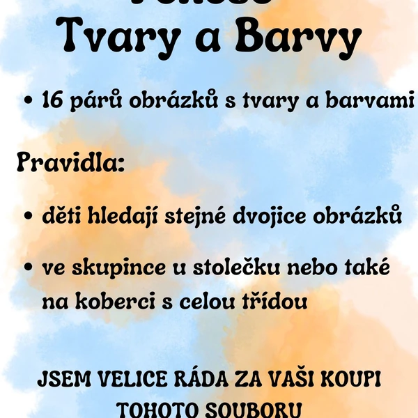 PEXESO Tvary a Barvy