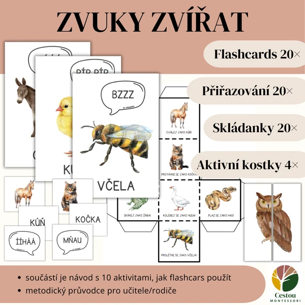 Zvuky zvířat - soubor aktivit
