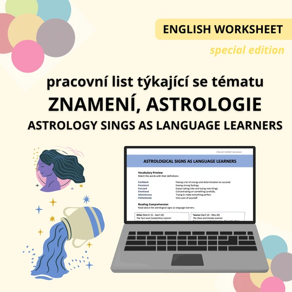 ZODIAC SIGNS AS LANGUAGE LEARNERS - bonusový pracovní list