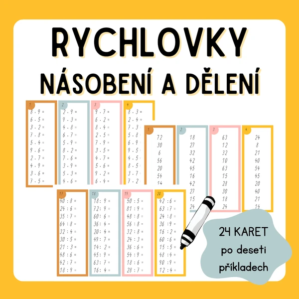 Matematické rychlovky - násobení a dělení