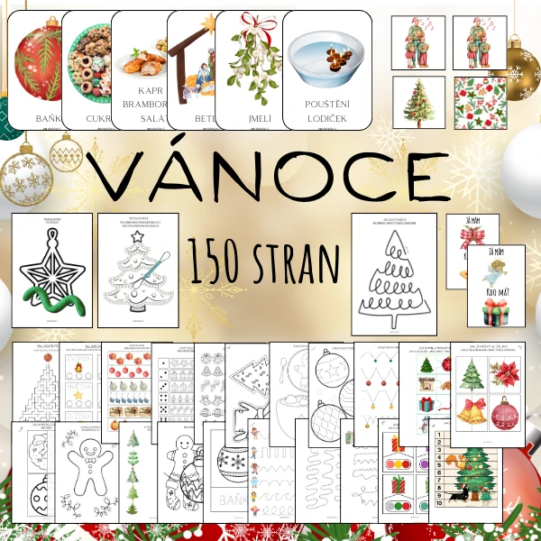 VÁNOCE - velký soubor aktivit - 150 stran 
