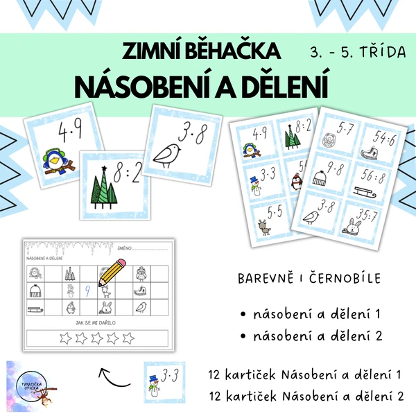 Násobení a dělení - BĚHAČKA zima