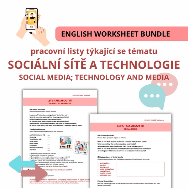 SOCIAL MEDIA AND TECHNOLOGY - zábavný pracovní list pro výuku AJ