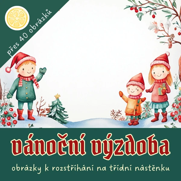 Vánoční výzdoba třídy - dekorace na nástěnku