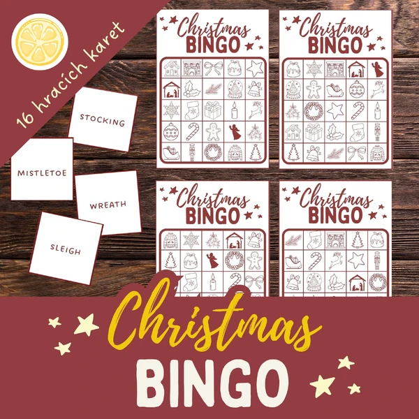 Christmas bingo - vánoční bingo v angličtině