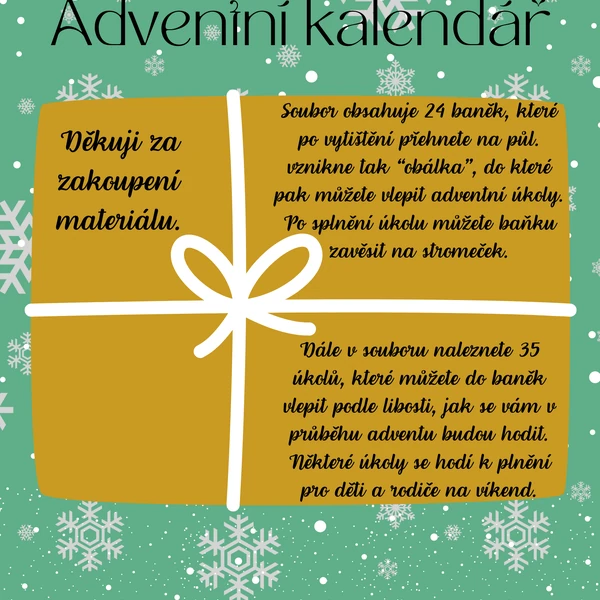 Adventní kalendář s úkoly