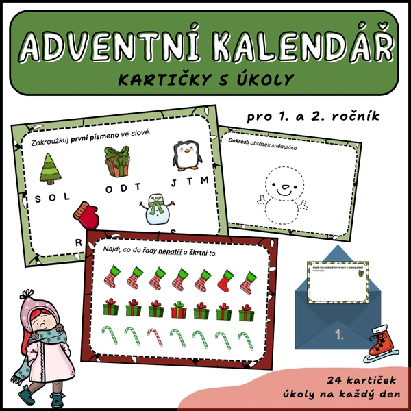 Adventní kalendář - kartičky s úkoly