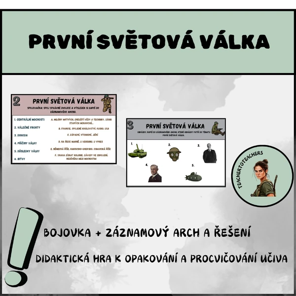 PRVNÍ SVĚTOVÁ VÁLKA - BOJOVKA