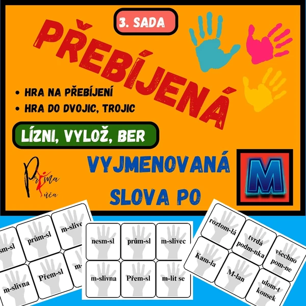VYJMENOVANÁ SLOVA - HRA DO DVOJIC, TROJIC - PŘEBÍJENÁ