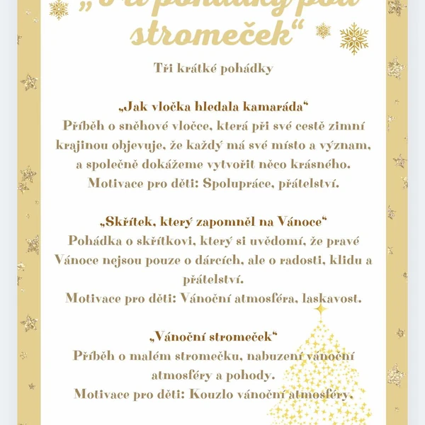 „Tři pohádky pod stromeček“