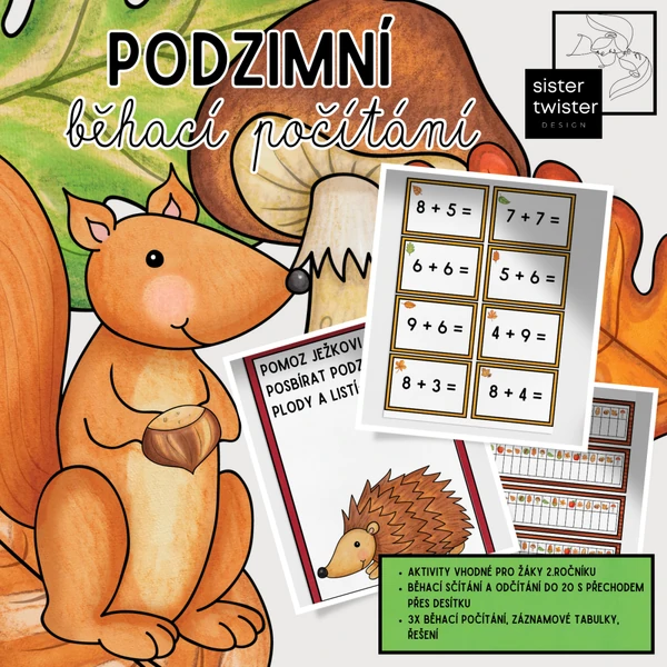 Běhací počítání do 20 s přechodem přes desítku