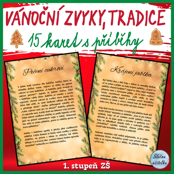 VÁNOČNÍ ZVYKY A TRADICE - karty s příběhy 