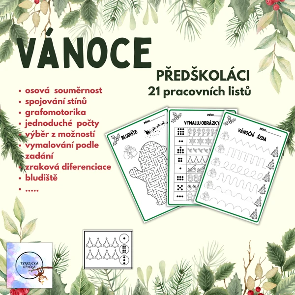 Vánoční úlohy - předškoláci