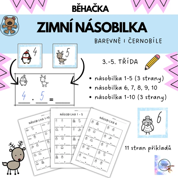 Zimní násobilka - běhačka