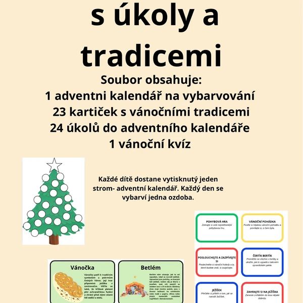 Adventní kalendář s tradicemi a úkoly 