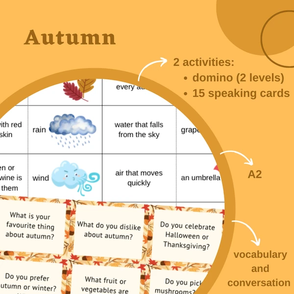 Autumn (domino, speaking cards)