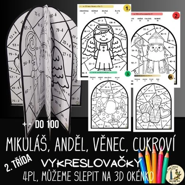 MIKULÁŠ - VYKRESLOVAČKY - 4PL NEBO OKÉNKO + - DO 100