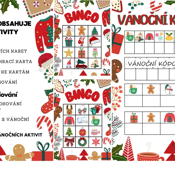 Vánoční BINGO A KÓDOVÁNÍ OBRÁZKŮ