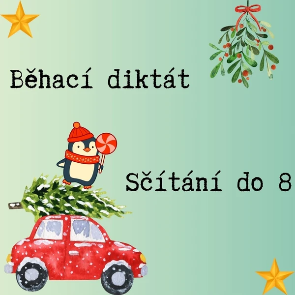 Běhací diktát - sčítání do 8