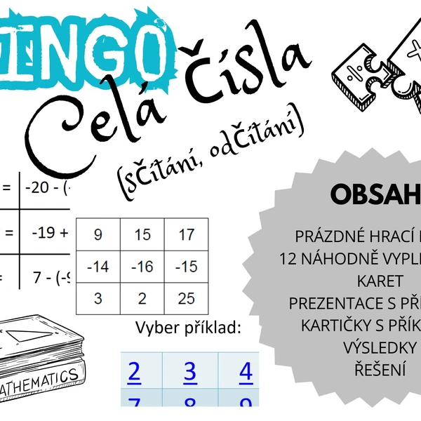 Bingo - celá čísla