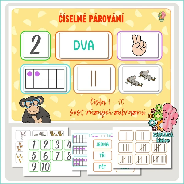 Tabulka - číselné párování do 10
