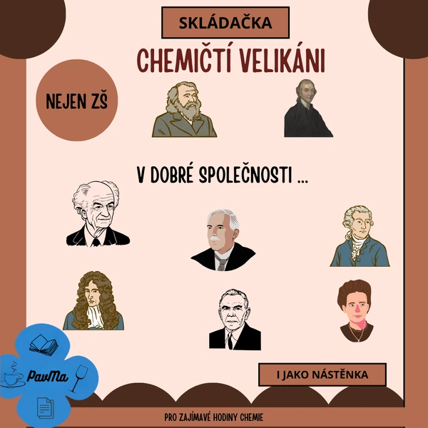 Chemičtí velikáni Motivační aktivity - Pexeso CHEMIE Nejen pro ZŠ