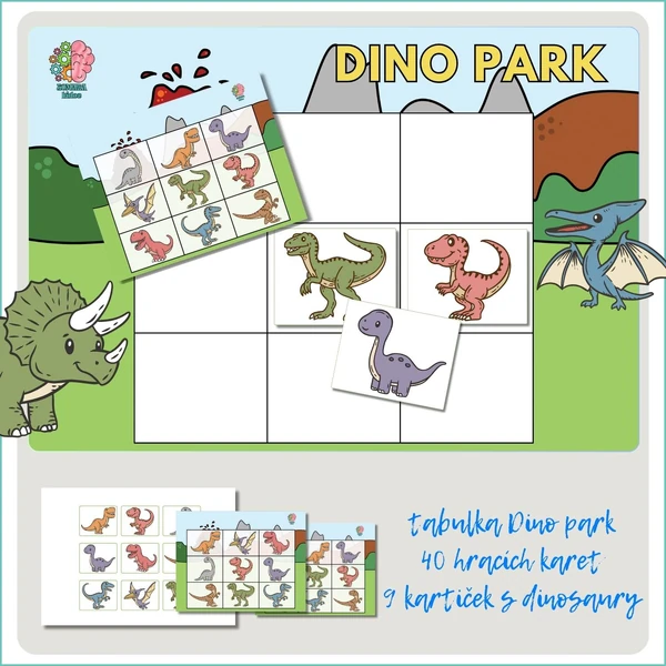 Dino park - skládej podle vzoru