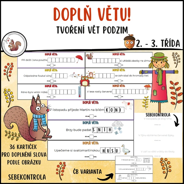Doplň větu - podzim
