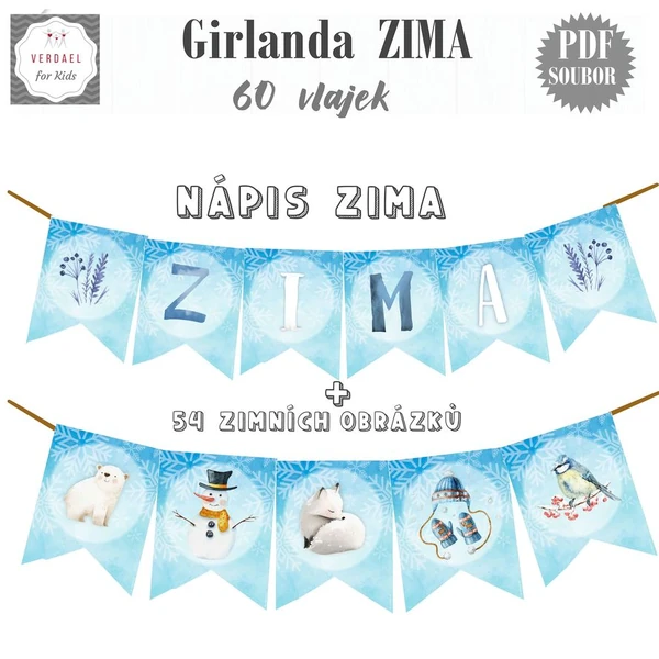 GIRLANDA ZIMA - VÝZDOBA