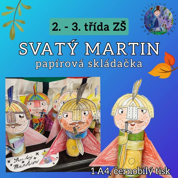 Svatý Martin - papírová skládačka