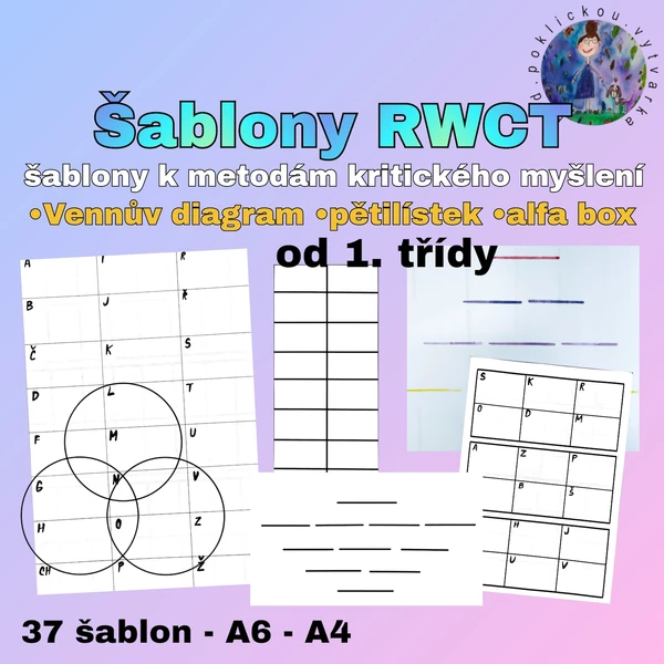Šablony RWCT - šablony k metodám kritického myšlení
