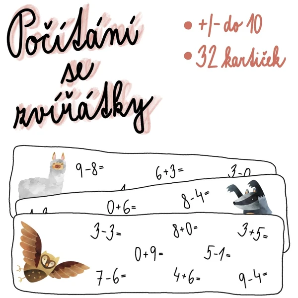 Sčítání a odčítání se zvířátky v oboru do 10