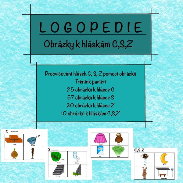 LOGOPEDIE - obrázky k hláskám C,S,Z