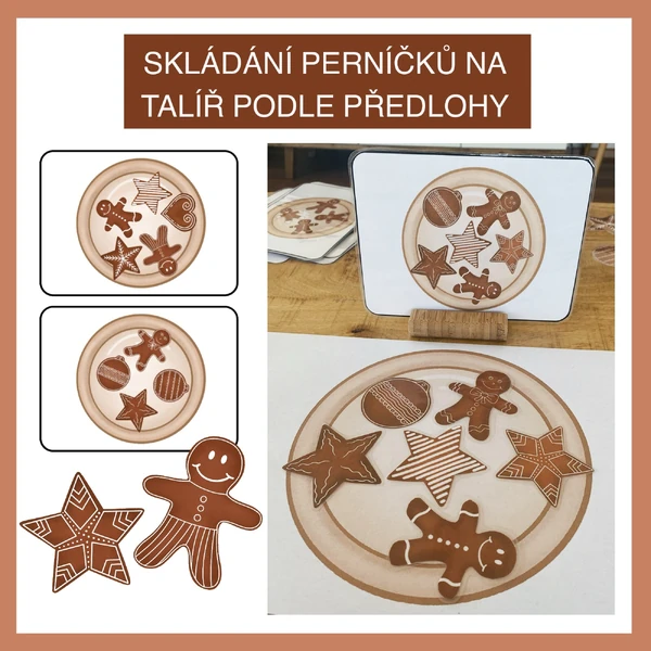 Skládání perníčků na talířek