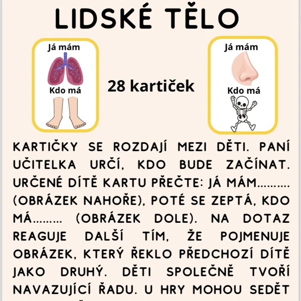 Já mám, kdo má LIDSKÉ TĚLO