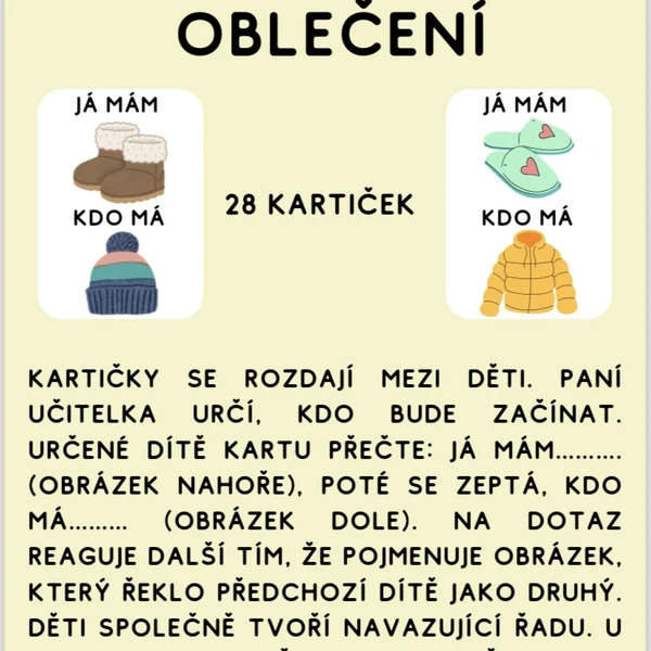 Já mám, kdo má OBLEČENÍ 