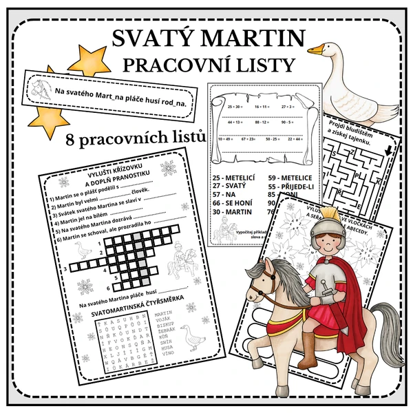 Svatý Martin - pracovní listy