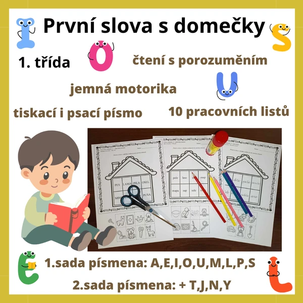 První slova s domečky