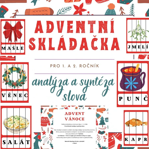Analýza a syntéza slova - ADVENT a VÁNOCE