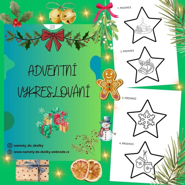 Adventní vykreslování - hvězdičky 