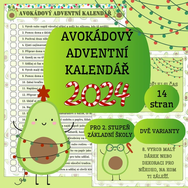 Avokádový adventní kalendář 2024