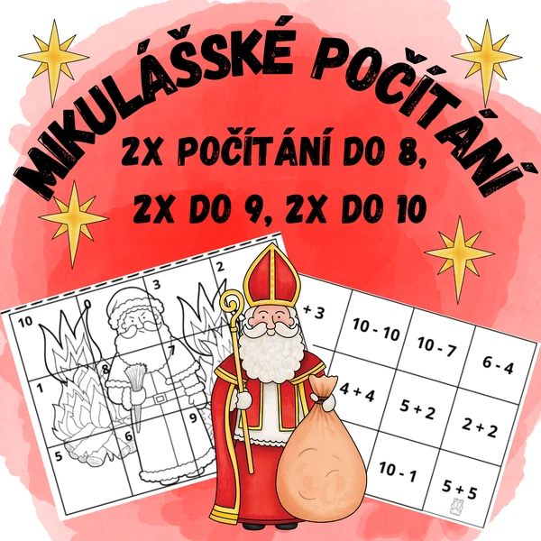 Mikulášské počítání - do 8, 9, 10